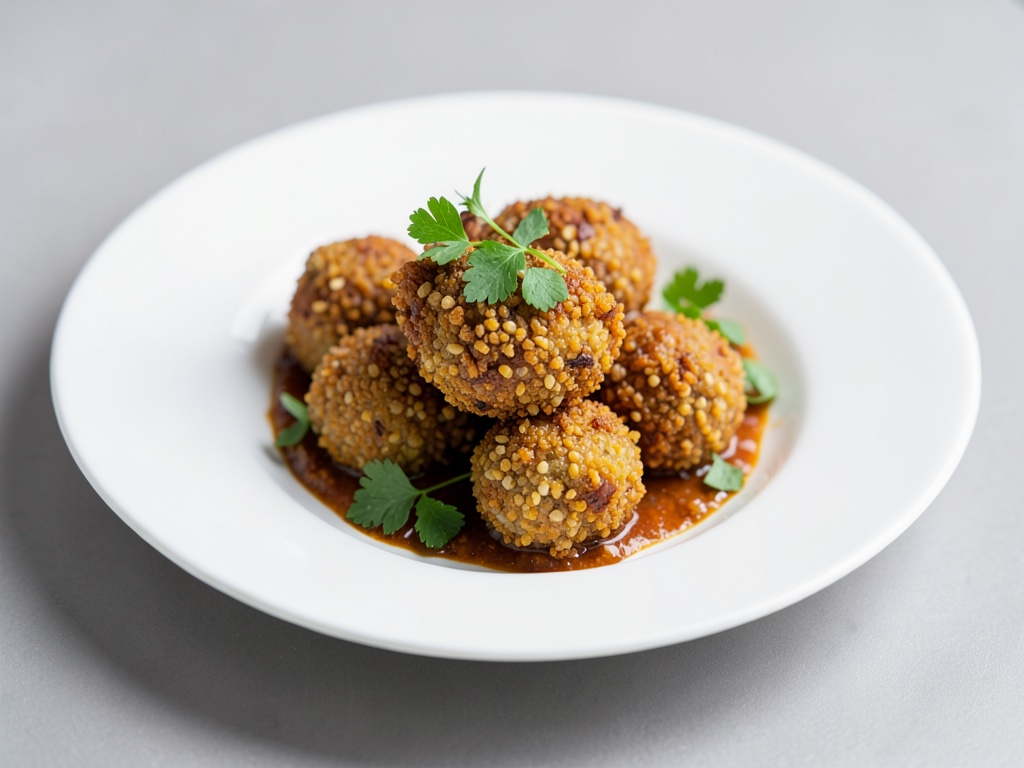 Albóndigas crujientes de pollo y bulgur