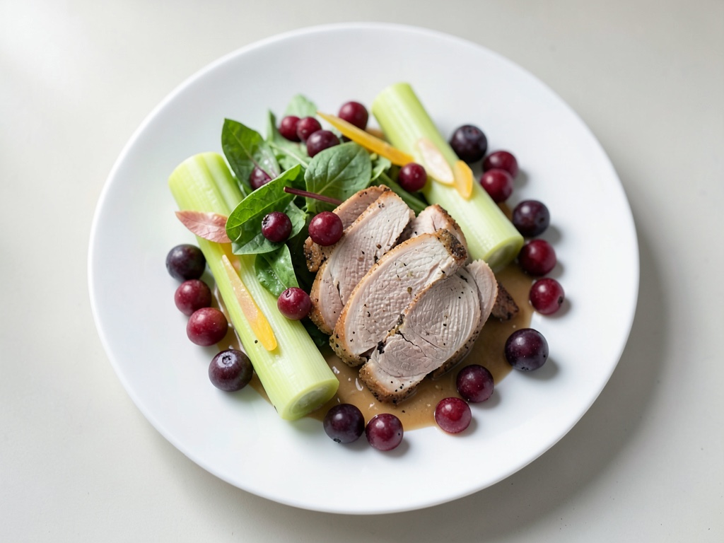 Insalata di pollo con asparagi e fragole