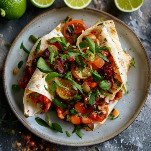 Wrap de poulet avec salsa fraîche
