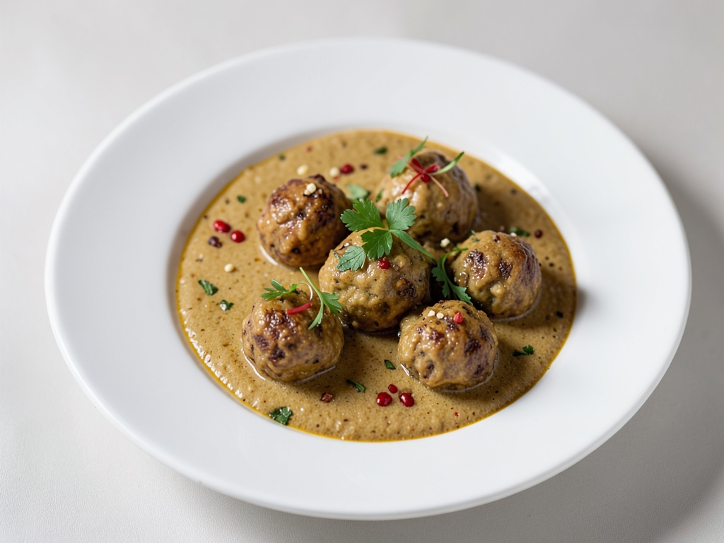 Polpette di tacchino in salsa al curry cremosa