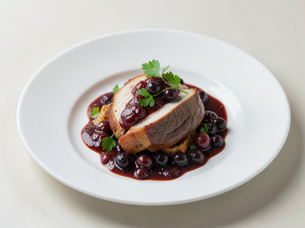 Fegatello di pollo tenero con salsa all'uva e vino