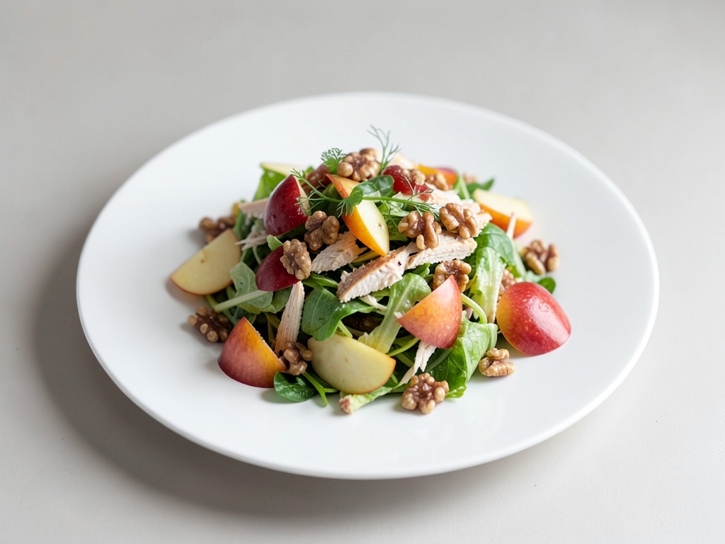 Insalata di pollo con mele e noci