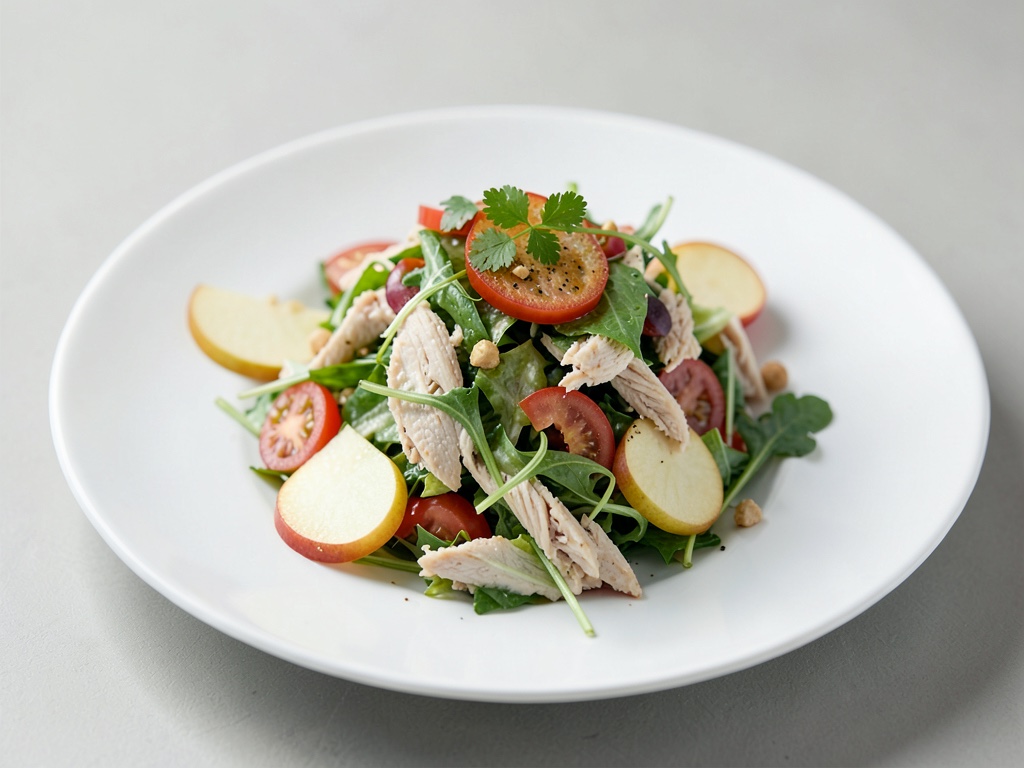 Insalata di pollo con mela croccante
