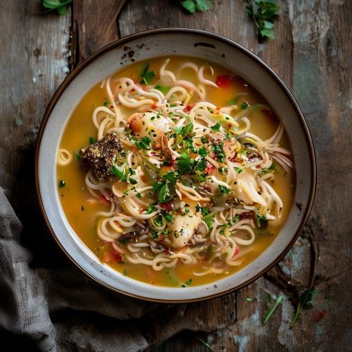Zuppa di pollo della nonna con pasta