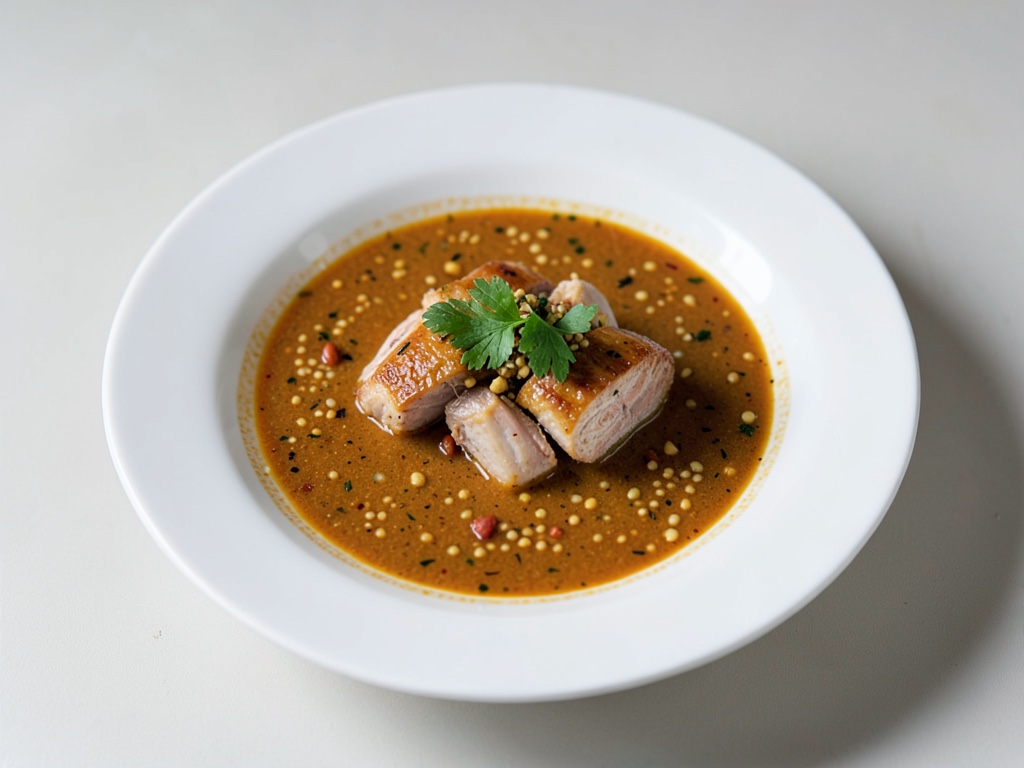 Zuppa di pollo piccante al sesamo