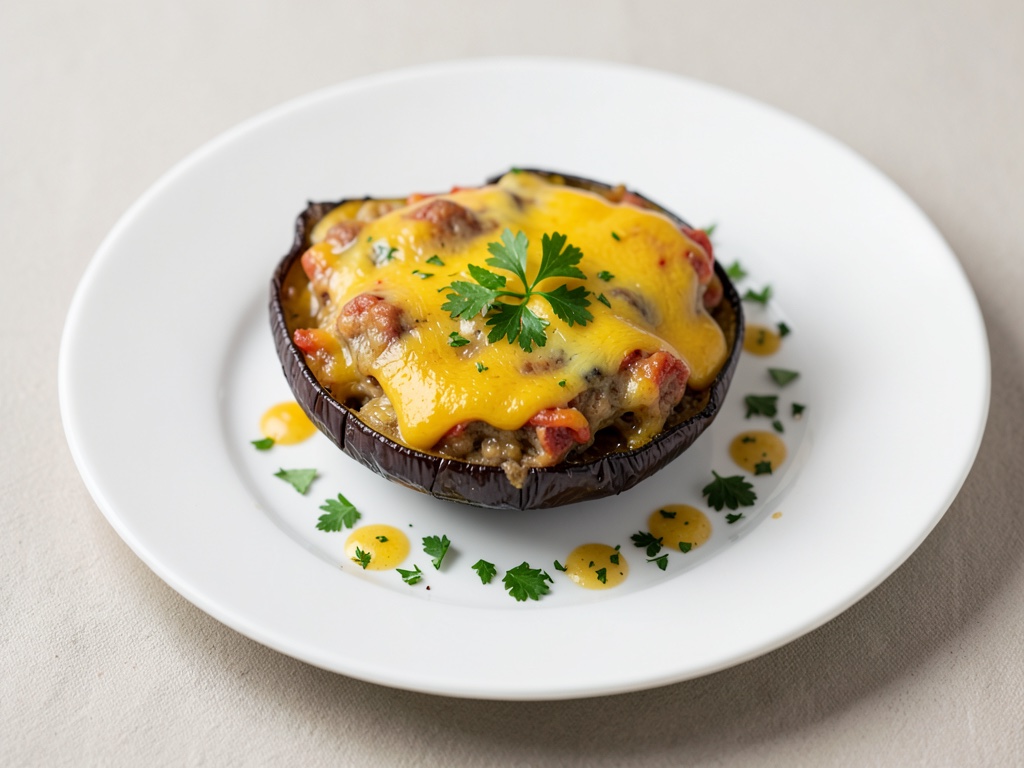 Barchette di melanzane al formaggio al forno