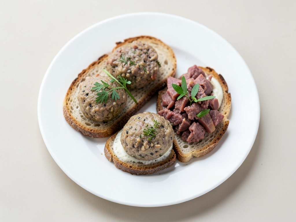 Polpette all'aglio orso con ripieno di mozzarella