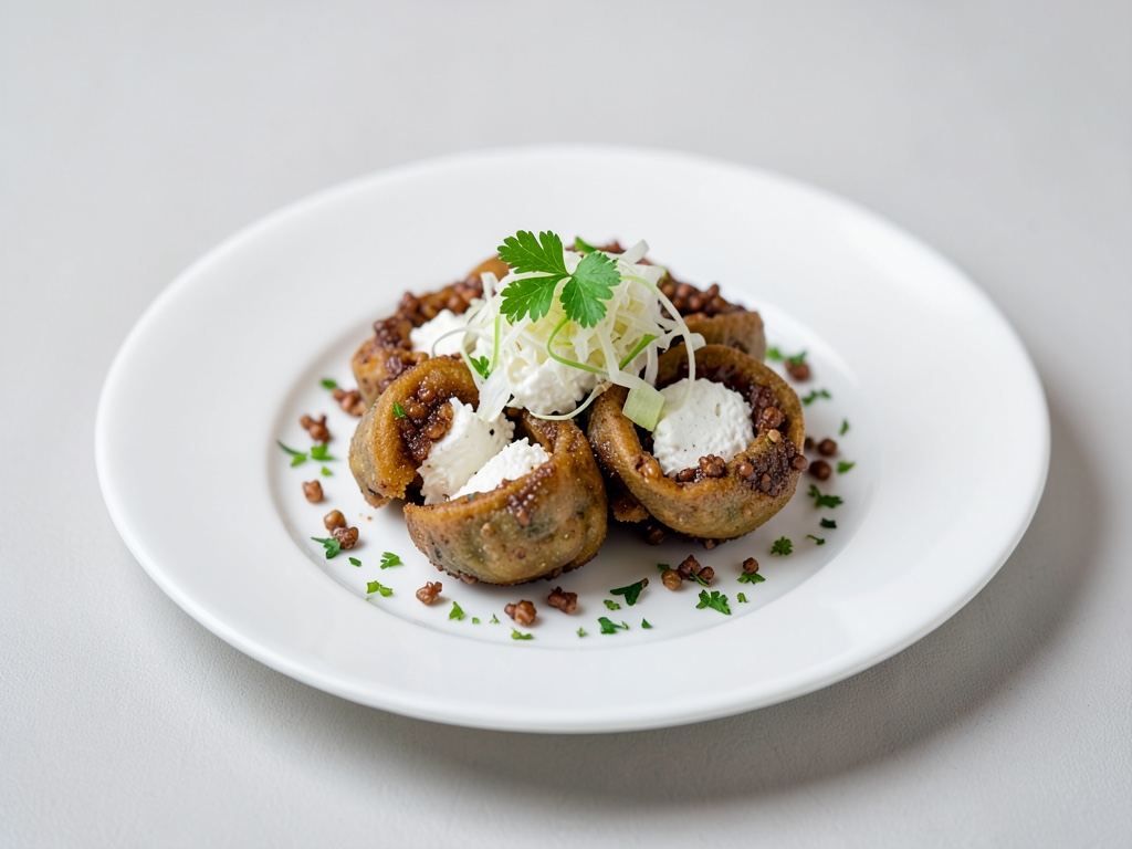 Tasche di grano saraceno ripiene di ricotta e cavolo cappuccio bianco