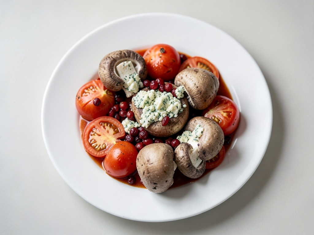 Funghi ripieni al pomodoro