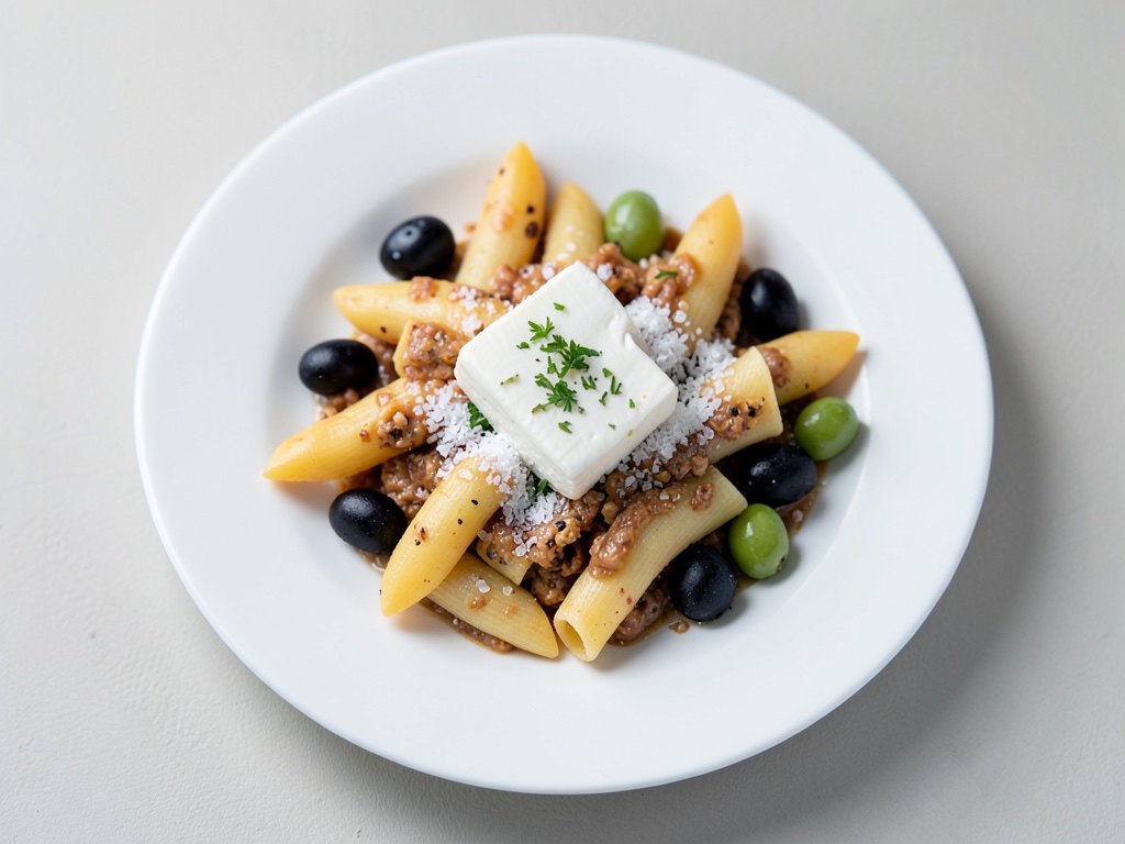 Conchiglie ripiene con salsa di feta e pomodori