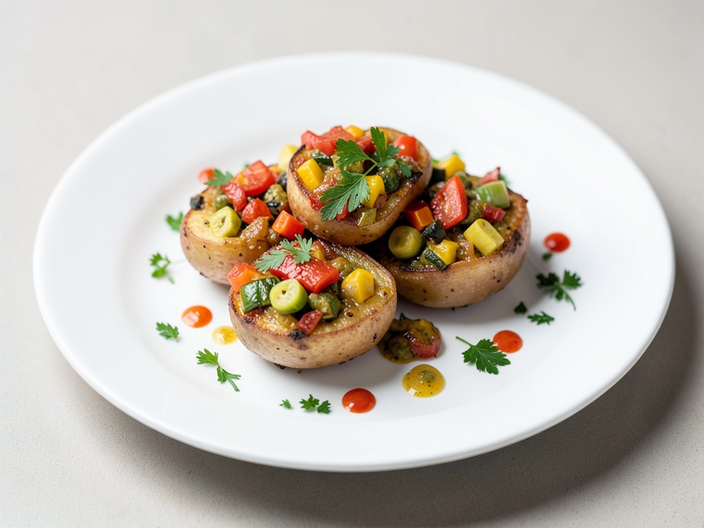 Patate al forno ripiene di verdure