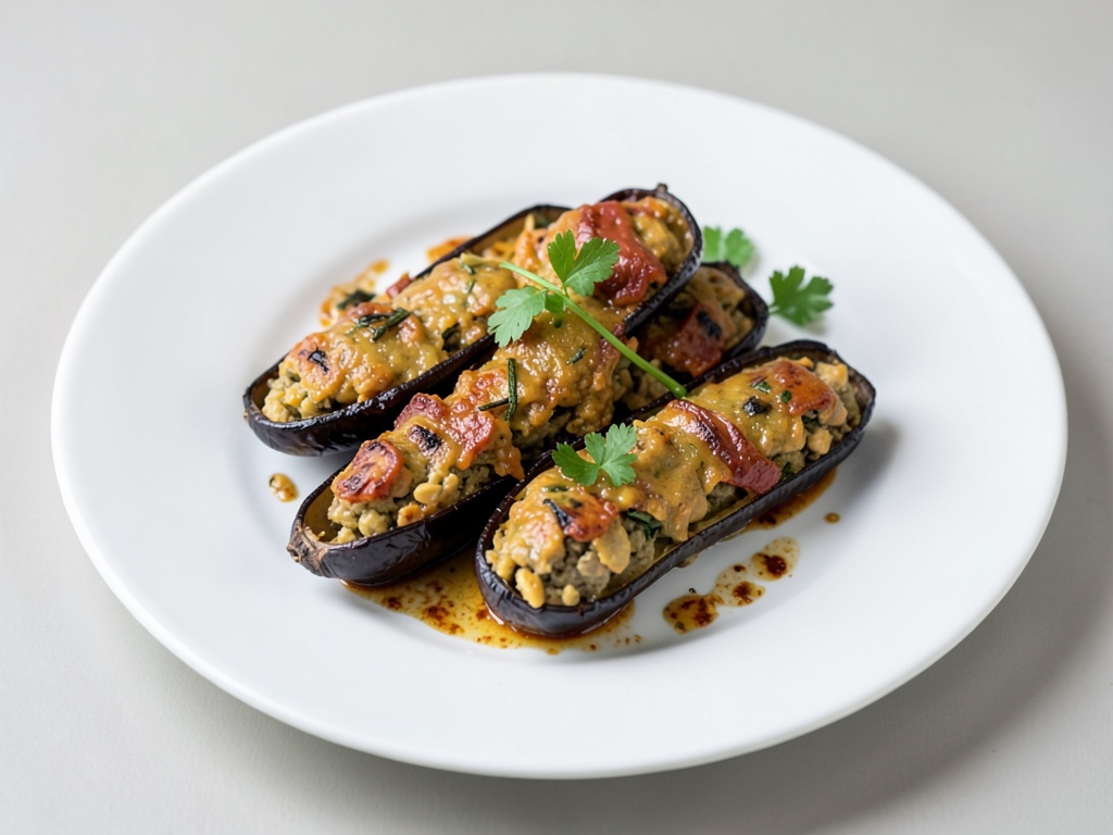 Melanzani ripiene al forno