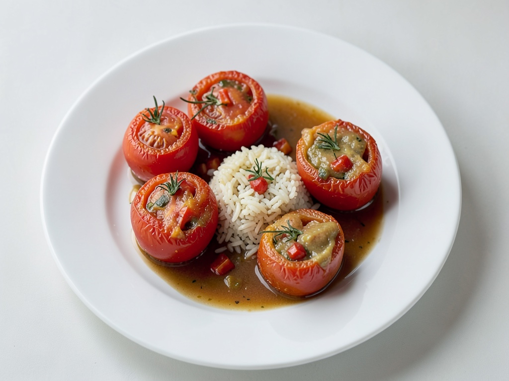 Pomodori ripieni di riso e verdure