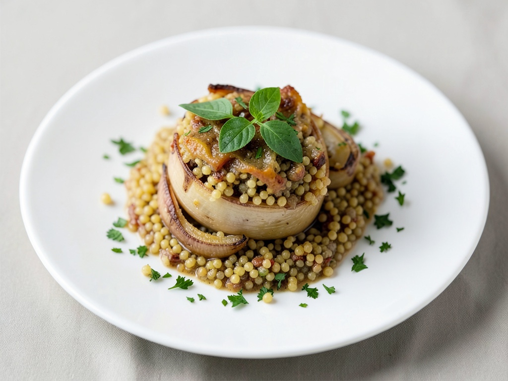 Cipolle al forno ripiene di bulgur