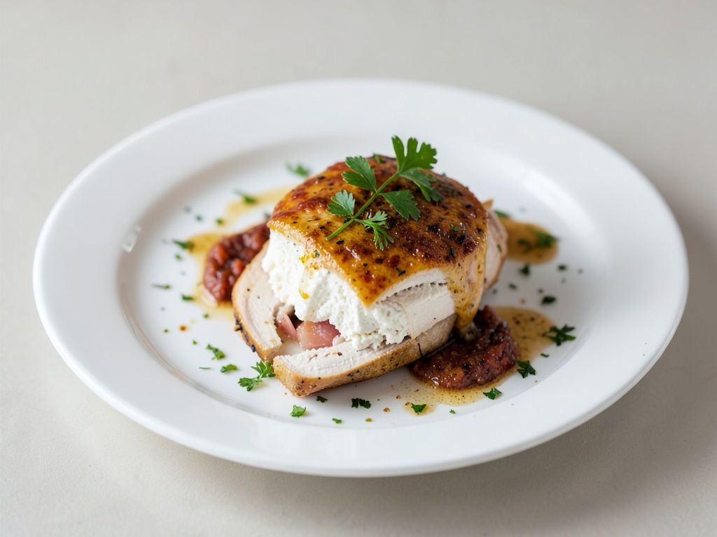 Petto di pollo ripieno di ricotta
