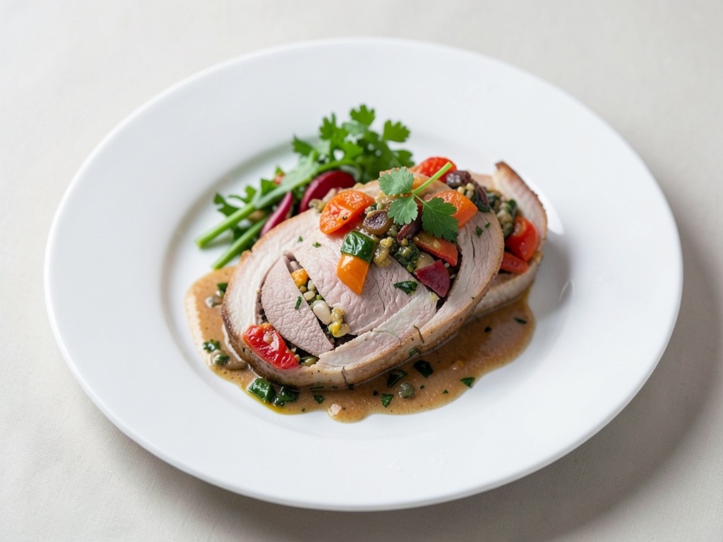 Poitrine de veau farcie aux légumes