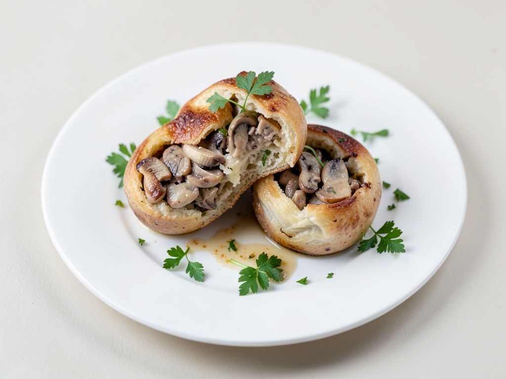 Kartoffelröllchen mit Pilzfüllung