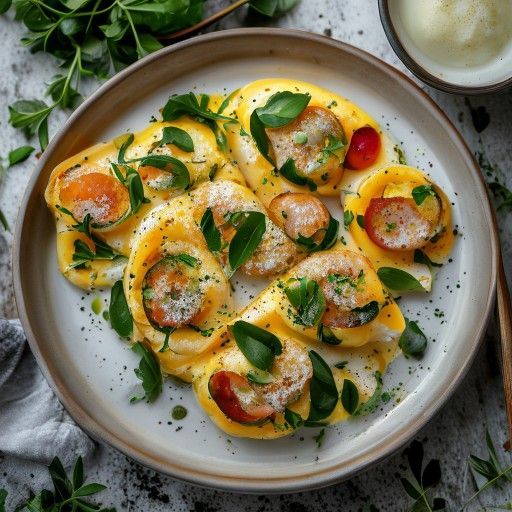 Käse-Omelett-Rollen mit Frühlingsgemüse