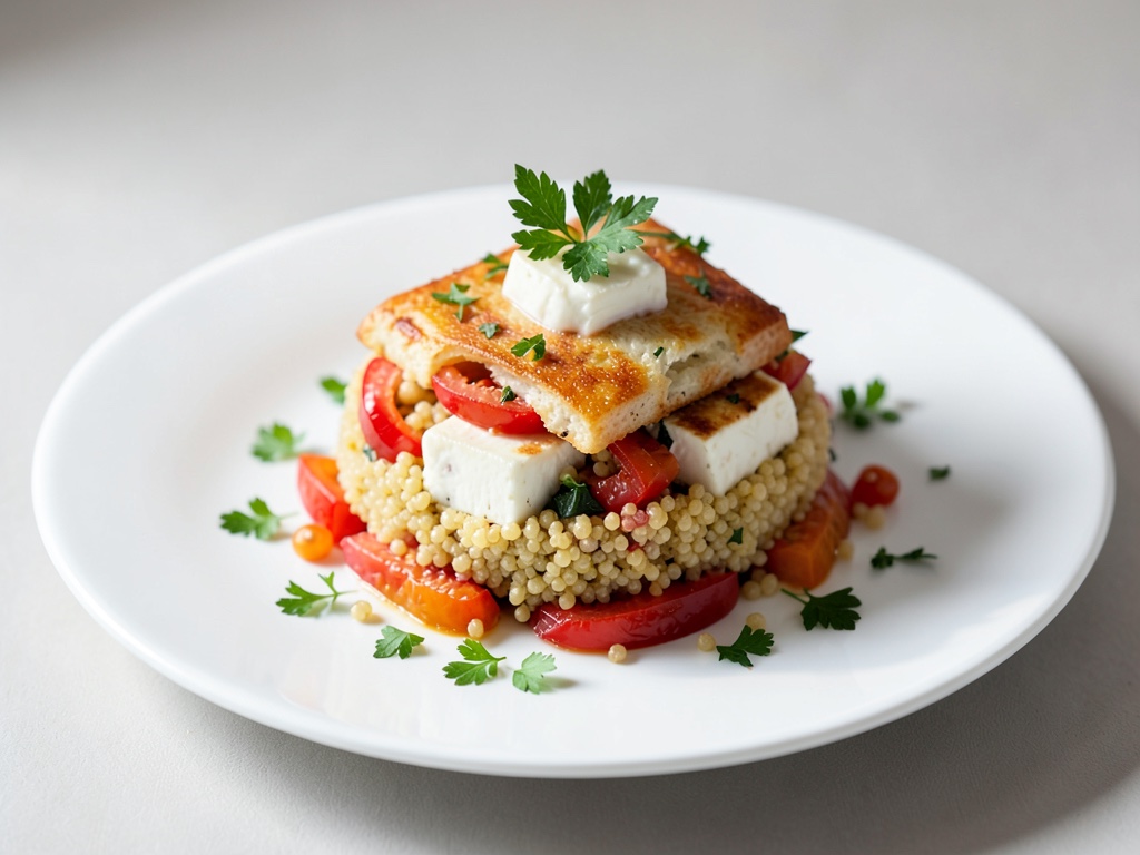 Peperoni ripieni con couscous e formaggio di pecora