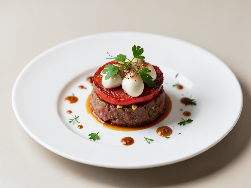 Peperoni gialle e rosse ripiene di tartare