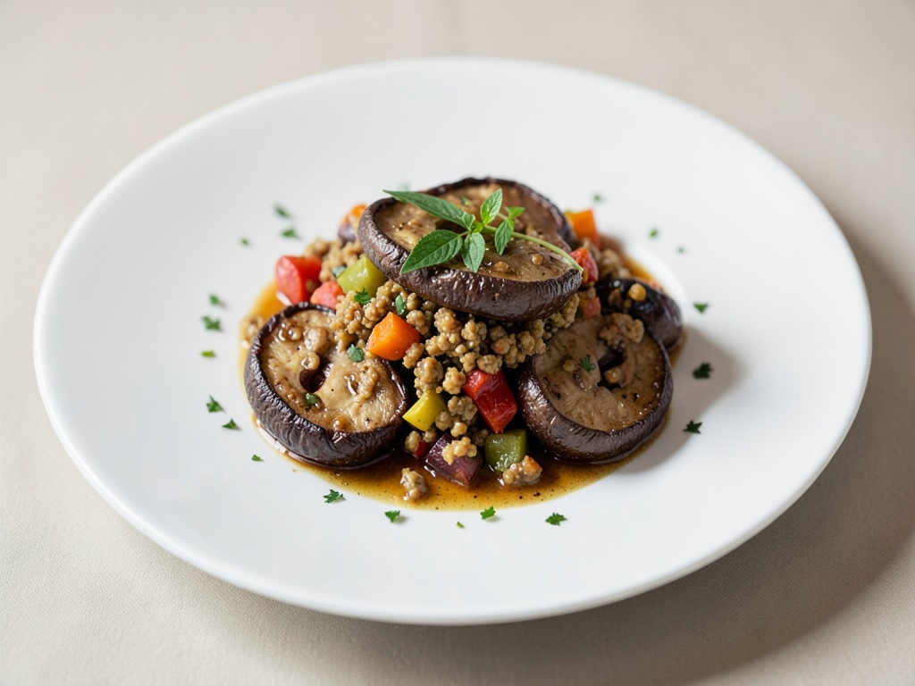 Funghi Portobello con ripieno di verdure speziate