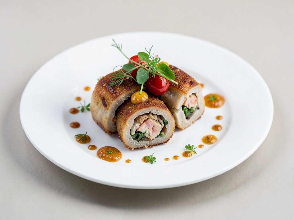 Roulés de plie farcis