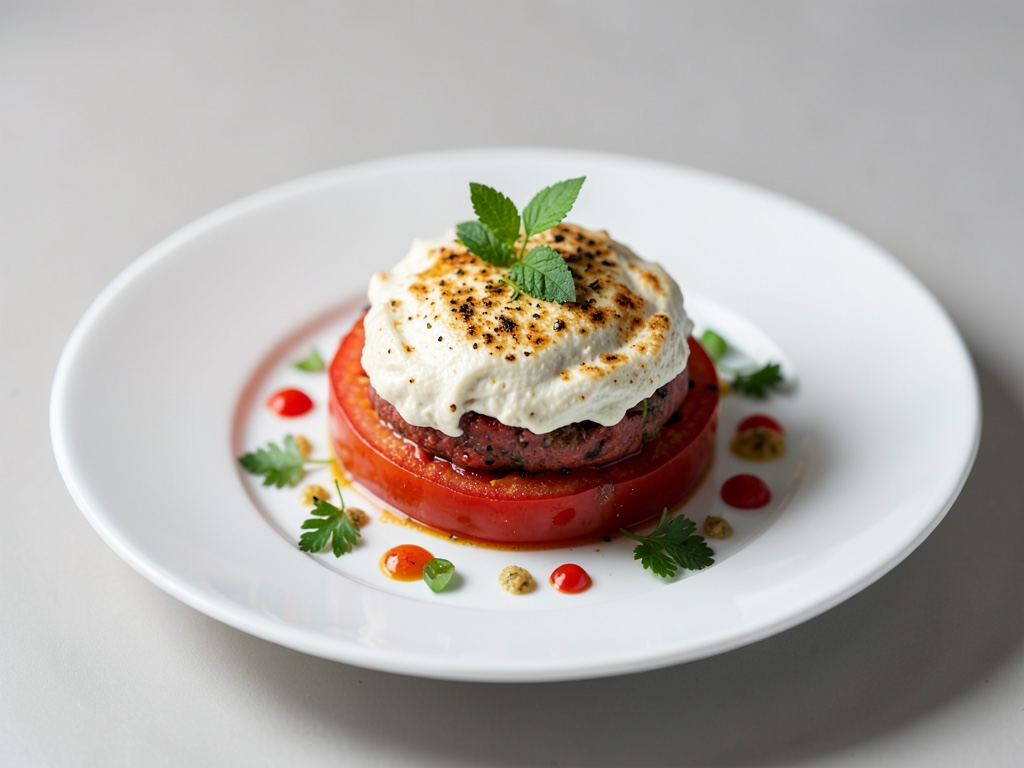 Tomates à la mascarpone à la garniture aérienne
