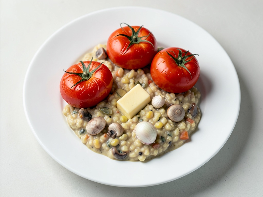 Risotto de champiñones en tomates