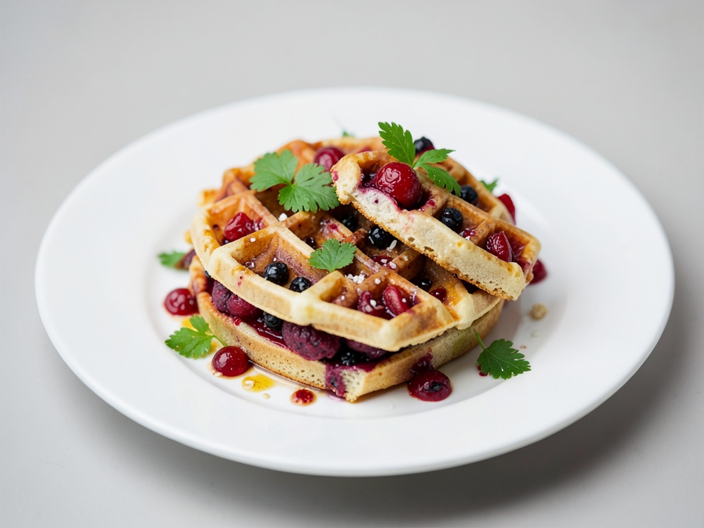 Beeren-Waffel-Sandwiches