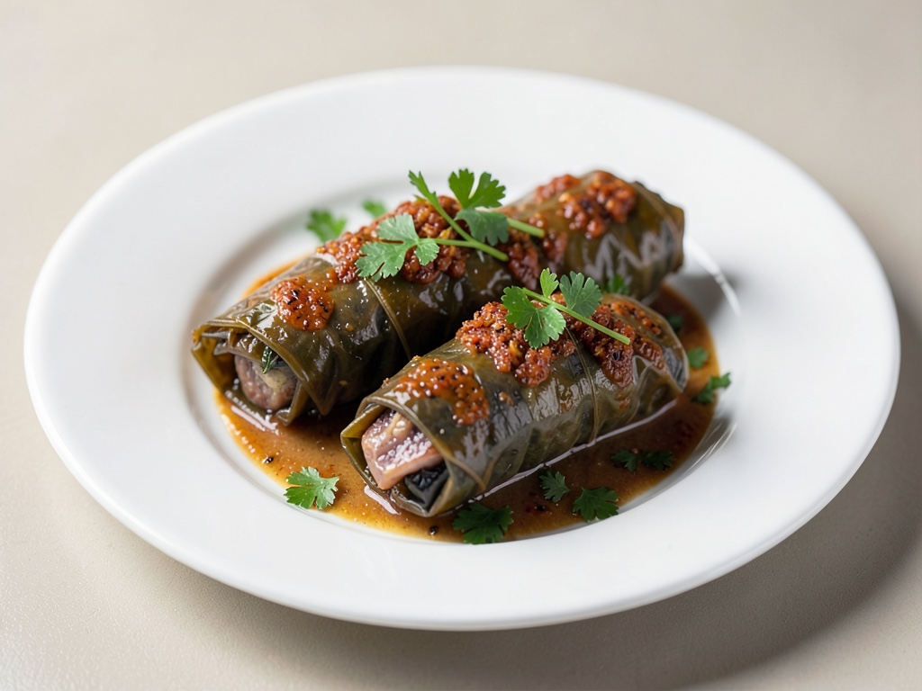Griechische gefüllte Weinblätter (Dolmades)