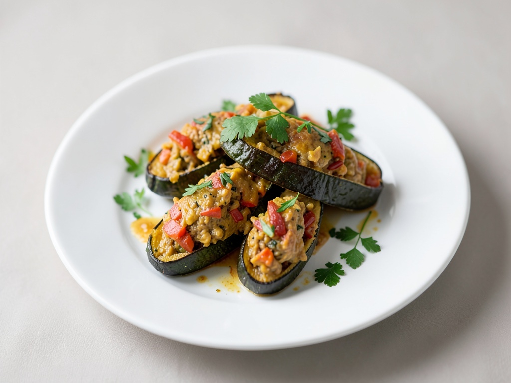 Zucchine e peperoni farciti