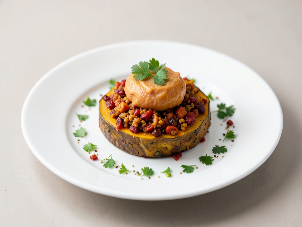 Zucca Butternut con ripieno di Tatar speziato