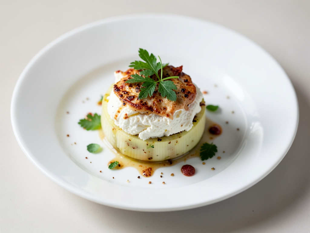 Cavolo rapa cavo ripieno con crema di formaggio fresco