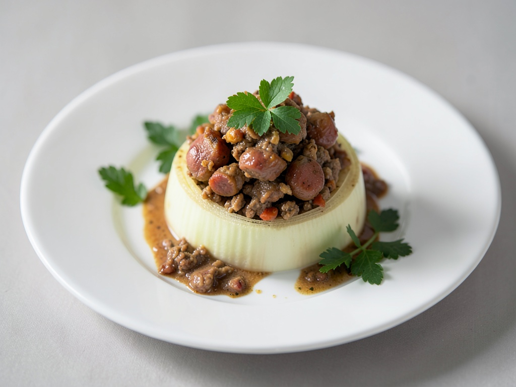 Cavoli rapa ripieni con impasto di salsiccia