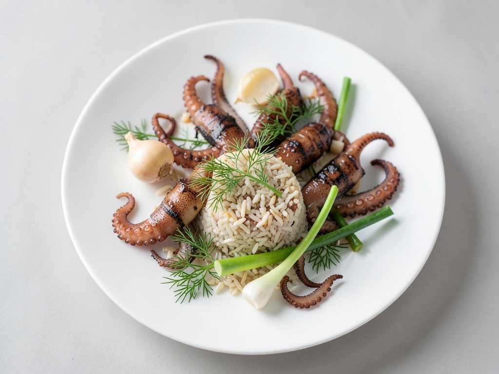 Calamari ripieni di riso o formaggio