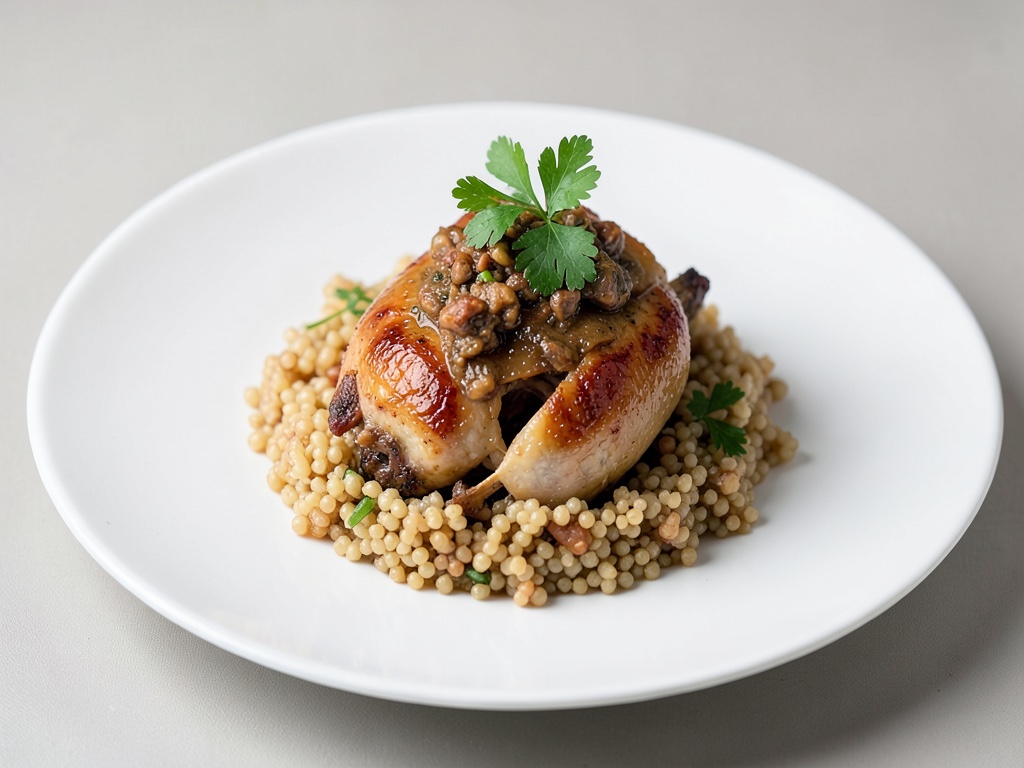 Aromatisches Hähnchen mit Couscous-Füllung