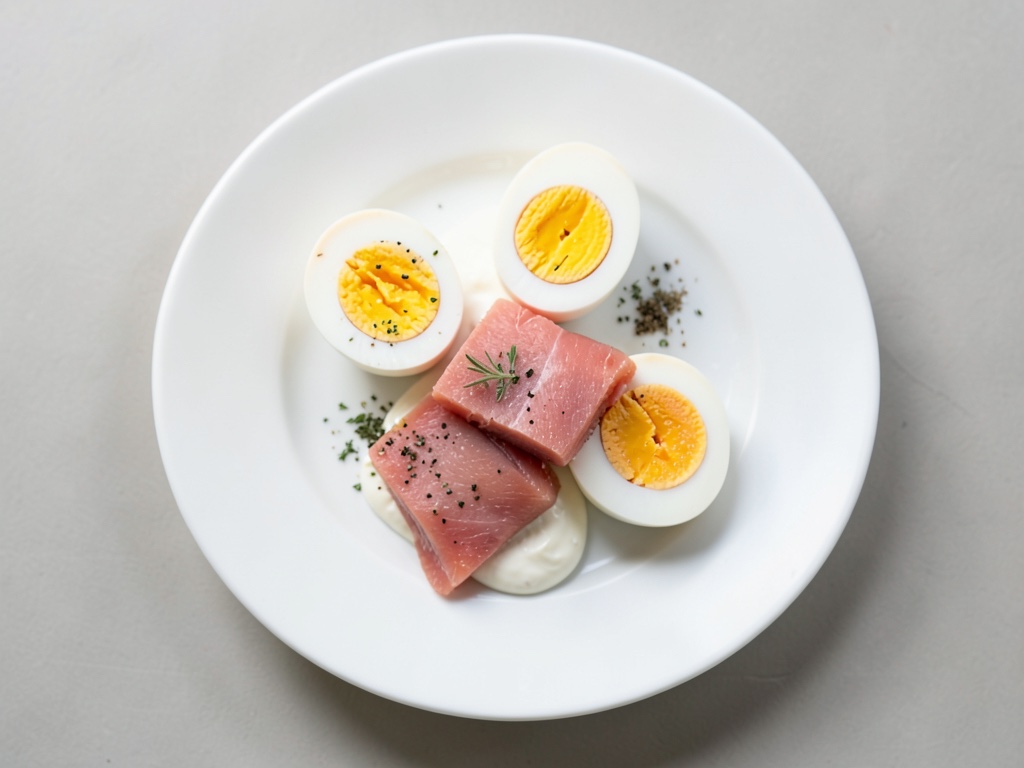 Huevos duros rellenos de crema de salmón ahumado