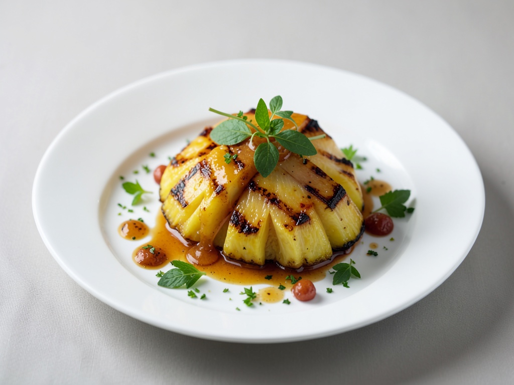 Ananas al miele e rum alla griglia