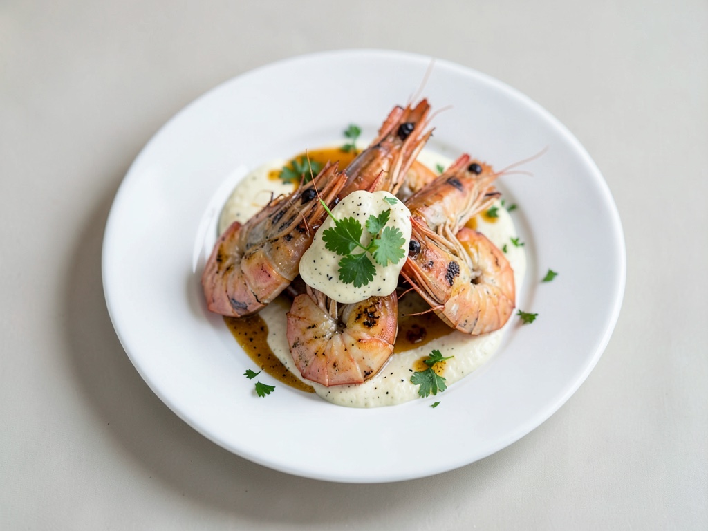 Crevettes grillées à la mayonnaise maison