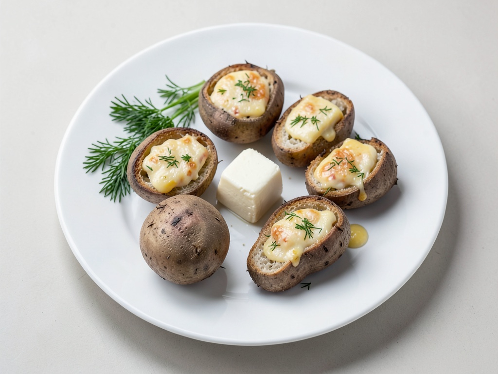 Patate al forno con ripieno di formaggio