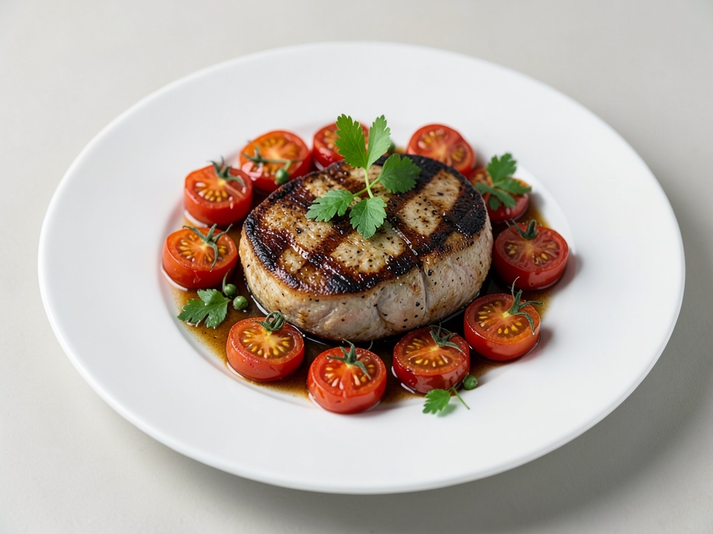 Trote alla griglia con pomodorini marinati e capperi