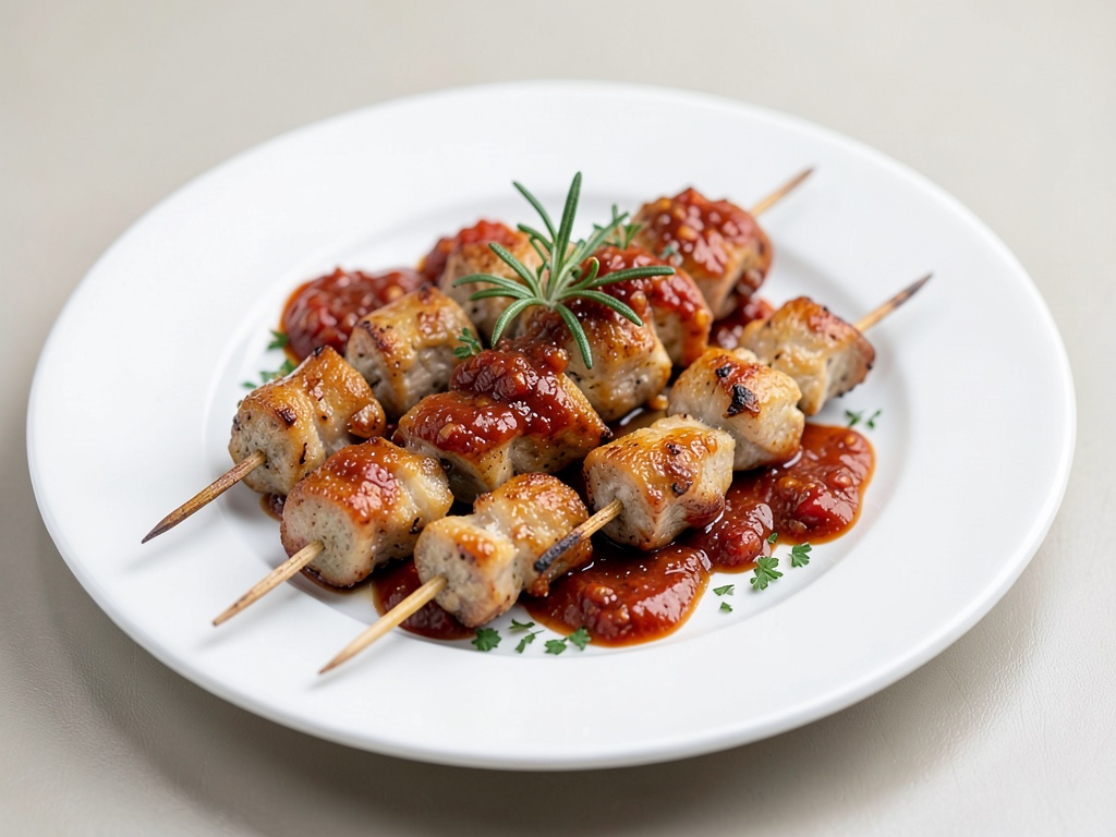 Spiedini di pollo al rosmarino con marinatura al peperoncino