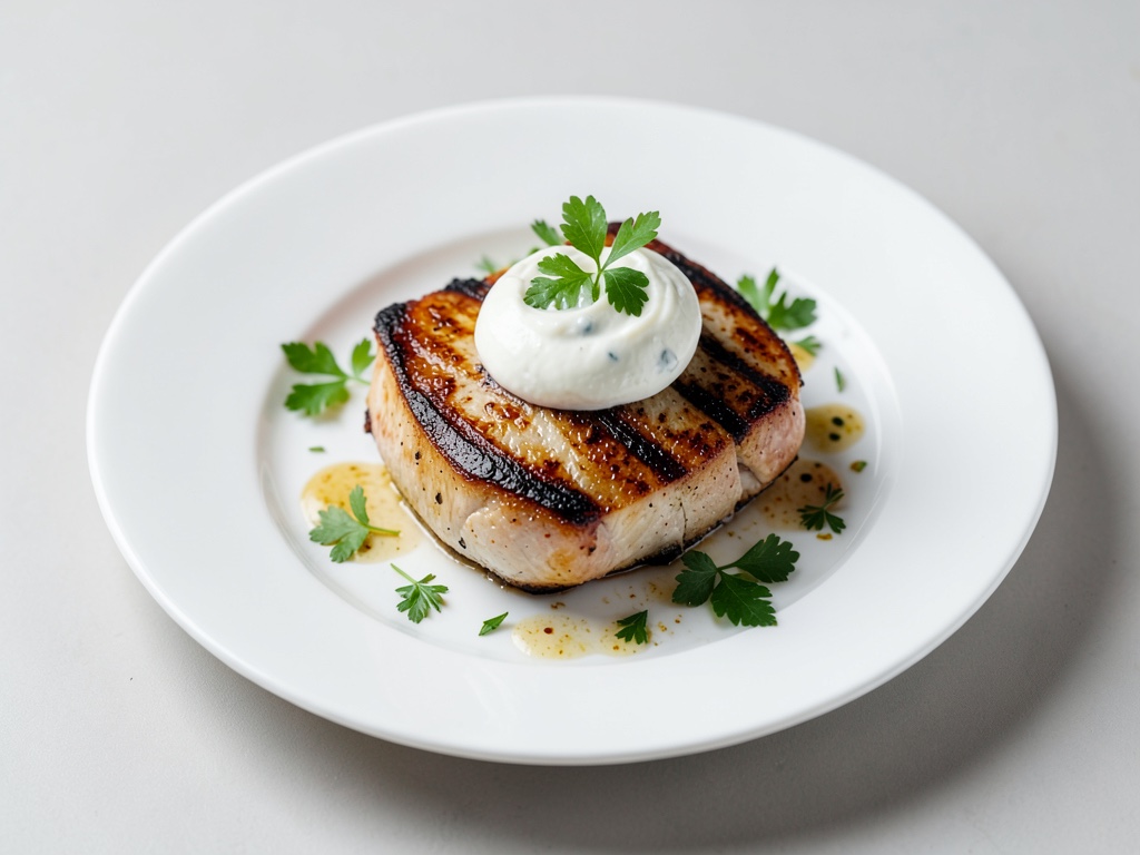 Petto di pollo alla griglia con yogurt dip
