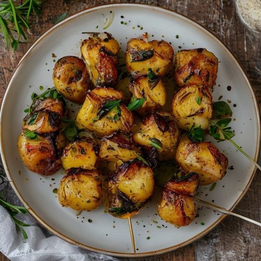 Spiedini di patate e salsiccia dal forno