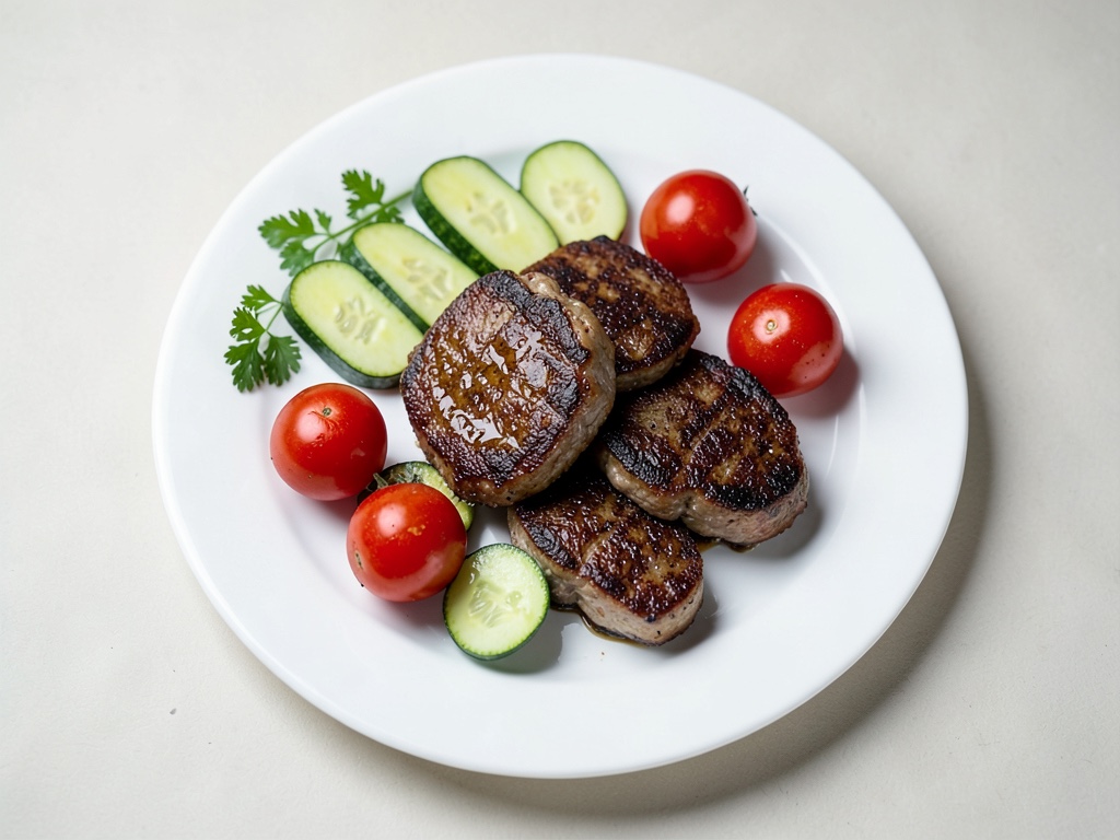 Costoletta di maiale alla griglia con verdure fresche