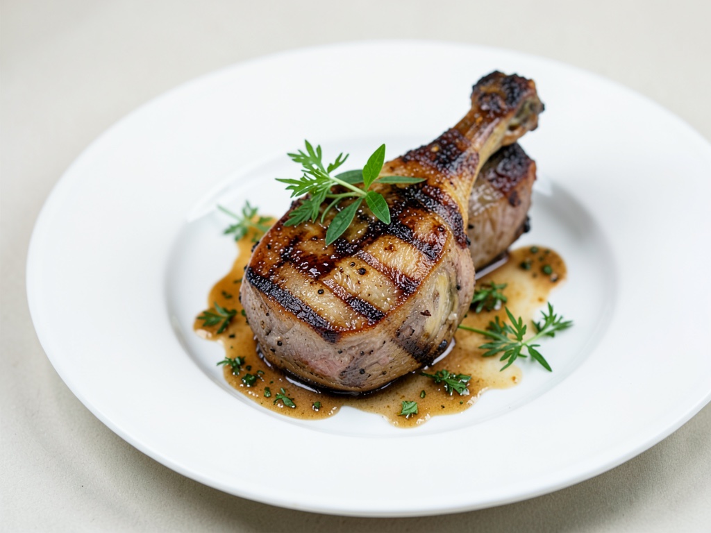 Cosciotto di agnello marinato alla griglia