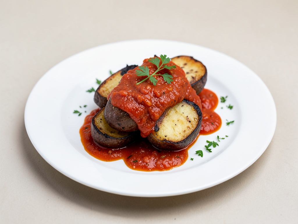 Patates douces grillées à la sauce tomate