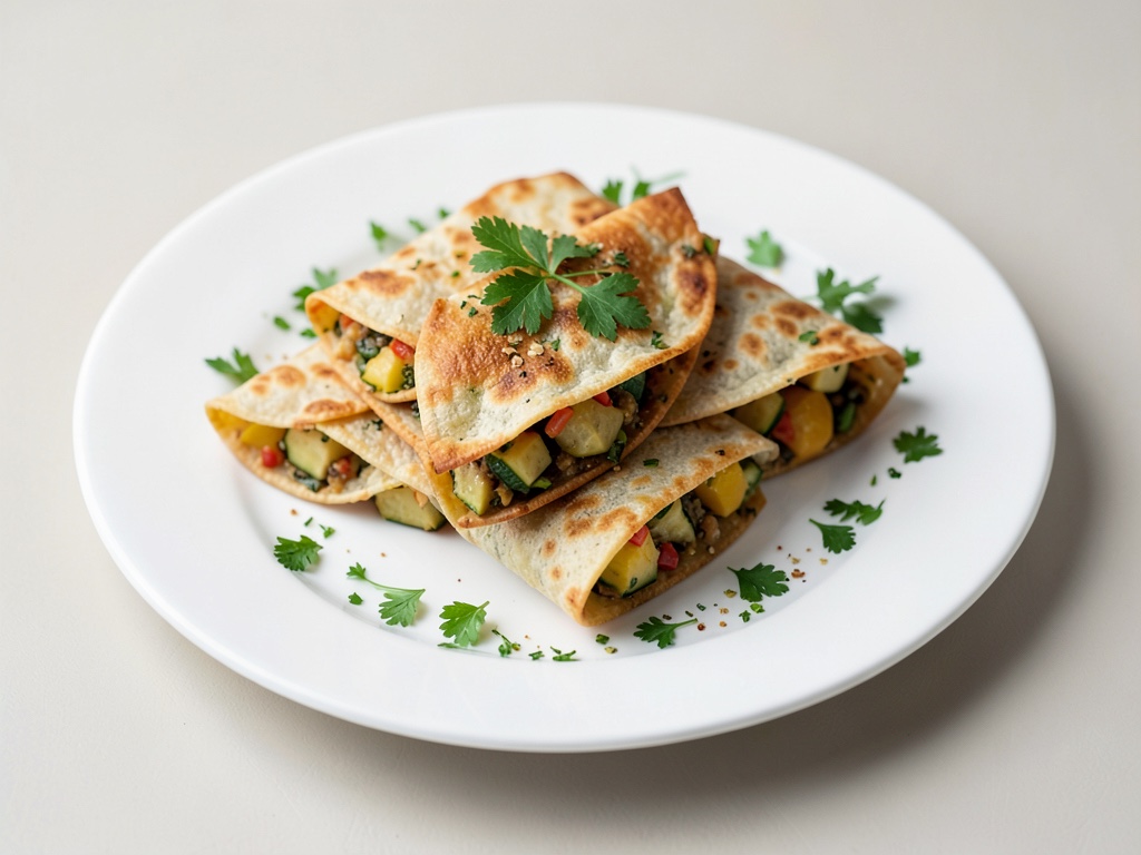 Tortillas croccanti con ripieno di patate e zucchine