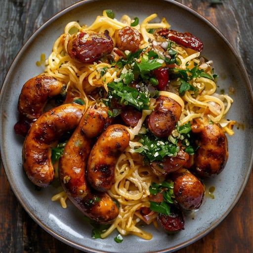 Salsicce alla griglia con senape e crauti