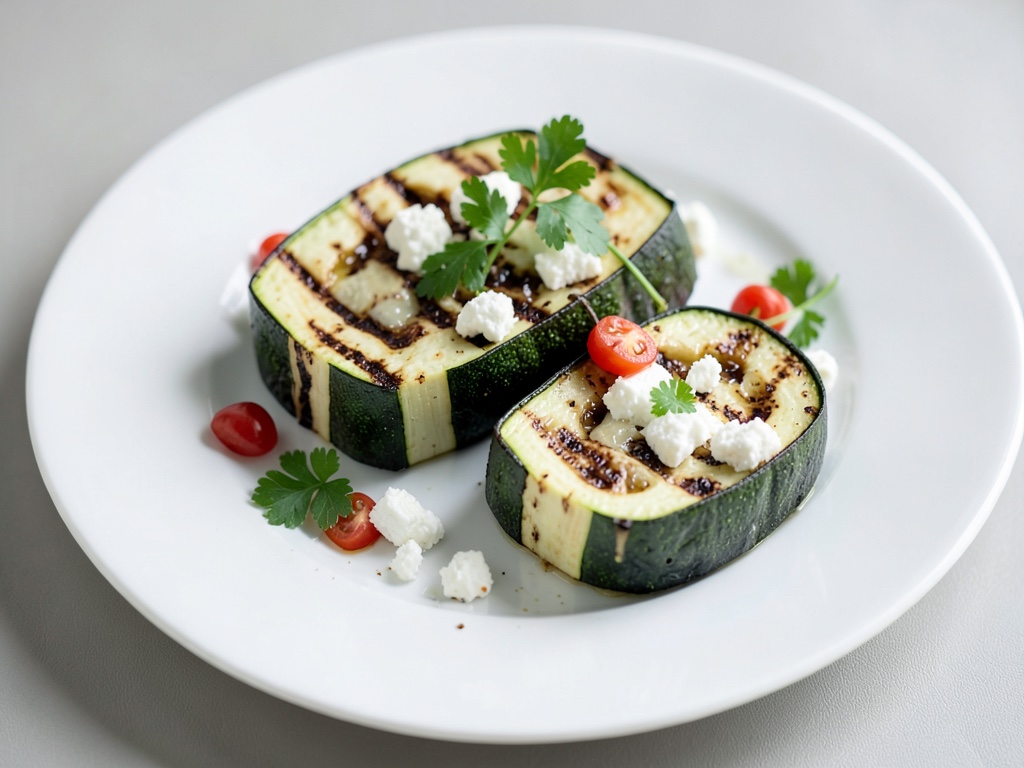 Rouleaux de courgettes grillés au fromage de chèvre